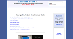 Desktop Screenshot of health.sydneymusicweb.com